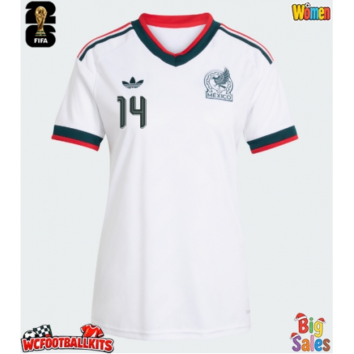 Mexico Armando Gonzalez #14 Replica Away Stadium Shirt for Women World Cup 2026 Short Sleeve